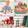 Mini Tudou Dog Figures Play Set,12 pcs Realistic Dog Figurines Toys w/ Dog House,Durable Solid Body Puppy Figurines Sheepdog,Golden Retriever for Cake Topper,Educational Toy,Collection and Decorations