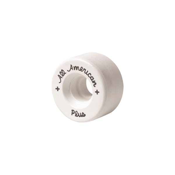 Sure-Grip All American Plus Wheels - Indoor Roller Skating Wheels - Made with Vanathane & 55mm Diameter - Great for ‎Roller Skating & Roller Blading - Made In USA - Set of 8 Wheels (White)