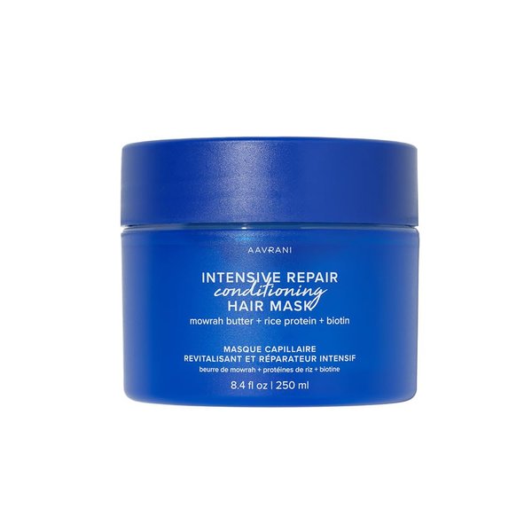 AAVRANI Intensive Repair Conditioning Hair Mask - Mask for Dry, Damaged Hair - with Biotin, Rice Protein, & Mowrah Butter to Repair - Vegan - 8.4 Oz