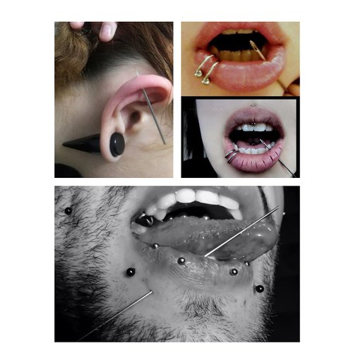 Heienngy 20G Piercing Needles Surgical Stainless Steel Nose Rings Studs Body Jewelry Needles 20 gauge Piercing Kit Hoop Earrings CZ Opal Glow In The Dark Nose Rings Piercing Jewelry Needles