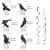 24 Pcs Crow Hanging Swirls Crow Ceiling Decorations Black Crow Party Decorations Crow Party Supplies for Crow Birthday Party Decorations Halloween Party Decorations