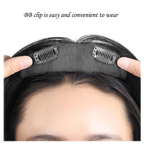 Uotp Synthetic Hair Crown Topper Closure Women Top Toupees Silky Straight Hair Topper Hairpieces Hair Bang with Clips Hair Extensions(14" Straight #27/613)