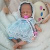 7 Inch Mini Silicone Baby, Reborn Baby Dolls Silicone Full Body Girl, Realistic Newborn Baby Doll Real Life Miniature Baby Doll with Feeding Accessories