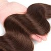 Color #4 Bundles Brown Body Wave Human Hair Bundles Unprocessed Brazilian Virgin Hair Dark Brown Body Wave Bundles Human Hair Color #4 Body Wave Bundles Hair Weave