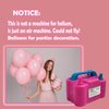 Electric Balloon Pump,110V 600W Portable Dual Nozzles Balloon Pump,Air Pump Balloon Blower for Party Decorations with Tying Tool(Rose Red)