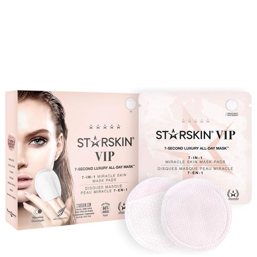 STARSKIN 7-Second 7-in-1 Facial Toner Pads, for Instant Refreshed Skin, Award Winning Facial Pads, 66% Kudzu Root, for All Skin Types, 18 Pack