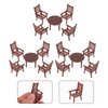 Toyvian 4 Sets Dollhouse Miniature Furniture Mini House Table and Chair Models Set 1: 50 Plastic Furniture for DIY Fairy Garden Dollhouse Decoration Pretend Dollhouse Table Chair