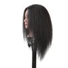 14 inches Mannequin Head Cosmetology Doll Head Manikin Practice Head for Hairdresser Practice Braiding Hair styling with Wig Clamp Stand (Black)