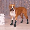 KOOLTAIL Anti Slip Dog Socks - Outdoor Dog Boots Waterproof Dog Shoes Paw Protector with Strap Traction Control for Hardwood Floors