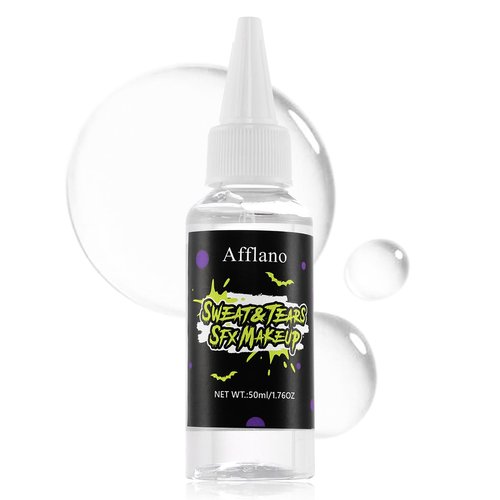 Sweat & Tears Sfx Makeup, Realistic Fake Sweat Dripping Tears Eye Makeup, Safe Hypoallergenic Monster Fx Fake Tears Makeup, Liquid Dramatized Thick Tears for Halloween Movies Cosplay Tear Drop Makeup