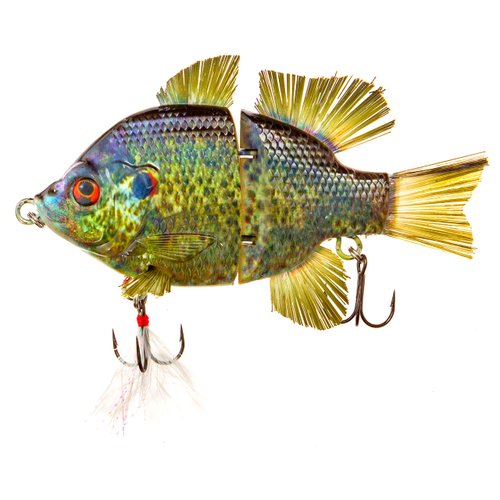 4.5" RF Gillman Glider Glide Bait Bass Musky Striper Fishing Lure Big Multi Jointed Shad Trout Kits Slow Sinking or Floating (4.5" Redear Perch Floater)