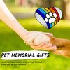LASTINGTAILS Rainbow Bridge Dog Memorial Gifts – Stained Glass Heart Paw Print Suncatcher for Loss of Dog Sympathy Gift, Pet Remembrance and Dog Passing Away Gifts
