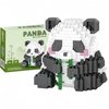 Fzjjyana Micro Building Blocks Bamboo Panda Children's Building Blocks Toys Adult Building Blocks Set Suitable for Various Life Surprise Gifts - Mini Panda Consists of (484 Pieces) Bricks