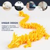 3D Printed Dragon Egg with Dragon Inside,12 Inch 3D Printed Dragon Egg Fidget Toy，Home Office Decor Executive Desk Toys for Autism/ADHD (Laser Purple)