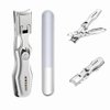 LuxGrip Nail Clipper for Thick Nails. Nail Clipper for Thick, Ingrown Nails. German Nail Clipper. Wide Open Toenail Clippers for Seniors Thick Nails. No Splash Nail Clippers - Black (Black)
