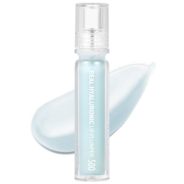 WELLAGE Real Hyaluronic Lip Plumper - High Shine Clear Plumping Lip Gloss with Pure Hyaluronic Acid - Instant Volume & Moisture for Fuller, Hydrated Lips - Visibly Smooth Lip Wrinkles, 0.12 fl.oz.