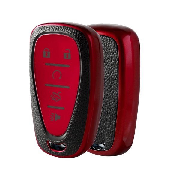 ELOHEI for Chevy Key Fob Cover Case TPU Protector Holder for Chevrolet 2020 2019 2018 2017 2016 Chevy Malibu Camaro Cruze Trailblazer Traverse Spark Equinox Sonic Volt Bolt(5 Buttons)