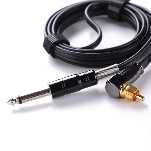 Hawink Rotary Tattoo Machine Pen Spare Power Cord RCA Connector（Black） P315C-1