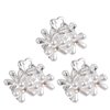 3pcs Small Rhinestone Pearl Hair Claws - Mini Alloy Jaw Clips, Clamps, and Hairpins for Women