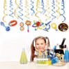 Kristin Paradise 30Ct Science Hanging Swirl Decorations, Mad Scientist Party Supplies, Chemistry Laboratory Birthday Theme Favors, Lab School Classroom Kids Paper Decor