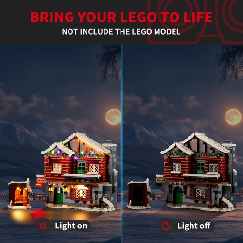 BRIKSMAX 2.0 Light Kit for Lego Alpine Lodge -Innovative Led Lighting Compatible with Lego Icons 10325 - Not Included Lego Set