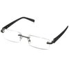 Foster Grant Men's Matrix Square Reading Glasses, Gunmetal/Transparent, 59 mm, +2.75