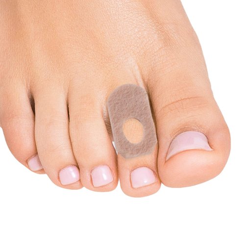 Steins Adhesive Felt Corn Pads, Corn Protector Cushion, Alleviates Shoe Friction & Pressure, W-7, 1/16", 500Count, Tan