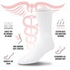 12 Pairs of Premium Cotton Loose Top Diabetic Neuropathy Crew Socks (10-13, White)