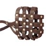 Real Leather Dog Basket Muzzle #107 Brown - Pit Bull, Amstaff (Circumference 12", Snout Length 3.5")