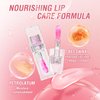 Magic Color Changing Plumping Lip Oil, Hydrating Lip Gloss Tinted Lip Balm Lip Care Transparent Toot Lip Oil, Long Lasting Nourishing Lip Glow Oil Non-sticky Big Brush Clear Primer Lip Tint