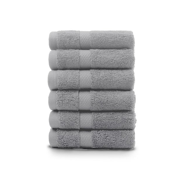 Villa Celestia Premium Wash cloth 100% Cotton White Wash Clothes for body and Face-Soft & Luxury Cloths for Washing Face,Face towels for bathroom 650 GSM, Wash cloths for your face,Pack of 6 (12"X12")