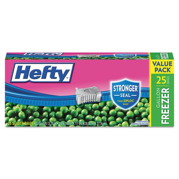 Hefty 00R82425 Gallon Hefty® One Zip® Freezer Bags 25 Count