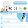 hansang A15 LED E26 Small Light Bulb, Daylight 5000K, 60Watt Equivalent Ceiling Fan Light Bulbs, E26 Standard Base Appliance Light Bulb, 600 Lumen, CRI85+, Eye Protection, 120V, Non-Dimmable 6 Pack
