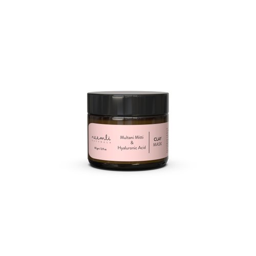 Neemli Naturals Multani Mitti & Hyaluronic Acid Clay Mask | Hydrates, Nourishes & Softens Skin | Face Mask for Glowing Skin for De-Tan, Detoxifying & Skin Brightening, 2 Oz (Pack of 1)
