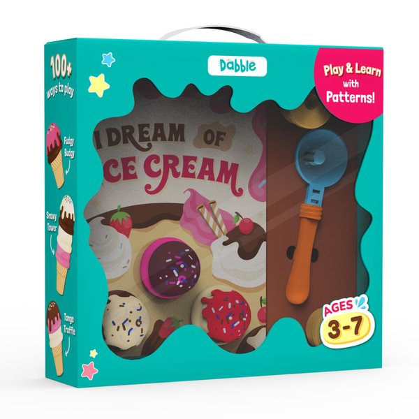 LoveDabble Kids Kitchen Playset for Pretend Play - I Dream of Ice Cream Ice Cream Toy for Kids Ages 3-7
