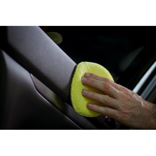 Mothers Microfiber Polishing Pad and Cleaning Pads for Car Detailing, 5 Inch Diameter, Yellow, 6 Pack