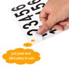 Outus 240 Pieces 10 Sheets Numbers Stickers Mailbox Numbers Self Adhesive Vinyl Numbers for Residence and Mailbox Signs (2 Inch, Black on White)