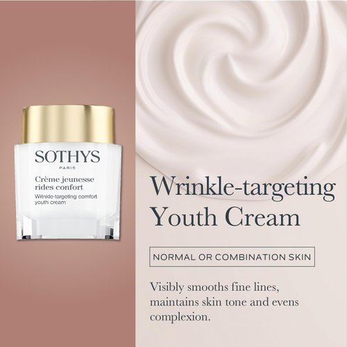 SOTHYS Wrinkle-Targeting Youth Cream Comfort | Firming Anti-Wrinkle Face Cream for Fine Lines | For Normal to Dry Skin