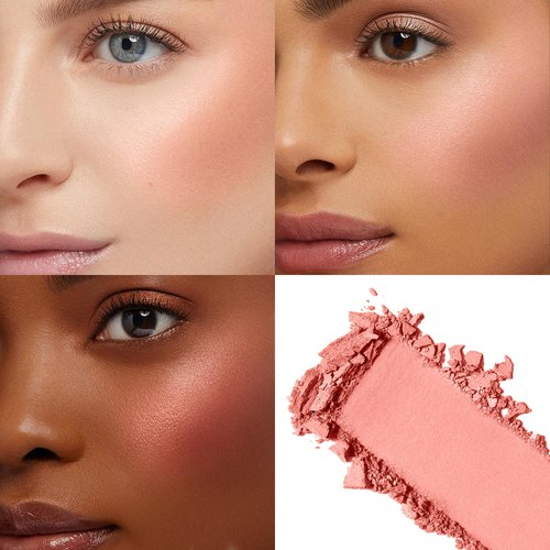 FV Long Lasting Powder Blush, Lightweight Smooth & Blendable Blush for Cheeks, High Buildable Color Blush Powder, Transfer-Resistant Shimmer Finish Cheek Makeup (Rose Shimmer, 0.17 OZ)