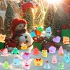 DIYDEC 40PCS Mini Christmas Luminous Figurines 40 Styles Christmas Resin Miniatures Glow in The Dark Tiny Figures to Hide Small Snowman Figures for Party Favors Bag Fillers Garden Dollhouse Decor
