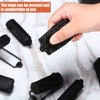 40 Pieces Sponge Hair Rollers Satin Rollers for Black Hair, Silk Rollers Foam hair Rollers Hair Curlers with Duck Teeth Hair Clips for Hairdressing Styling (Black, Multi-size)