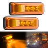 GOOACC 3.9Inch Side Marker Light 2PCS Amber 3LED Front Rear Side Clearance Indicator Light Waterproof Surface Mounted Fender Lights For Truck Trailer Camper RV UTV Bus, 2 Years Warranty