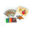 hiyoo Play Money for Teaching - Fake Money for Kids Pretend Play, Learning Money for Kids, Educational Cash Money Toy Set 290 Pcs, Shopping Games, 80 Price Cards, Preschool Resources for Girls Boys