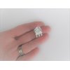 Tiny mini silver daisy flower metal hair claw clips