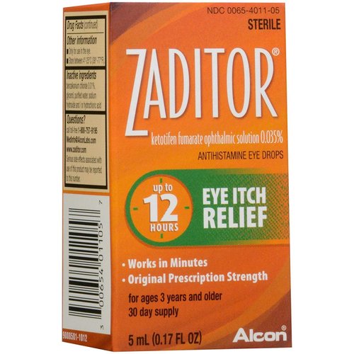 Zaditor Eye Itch Relief Antihistamine Eye Drops - 0.17 fl oz, Pack of 2