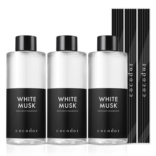 COCODOR Reed Diffuser Oil Refill/White Musk/6.7oz(200ml)/3 Pack/Aroma Therapy, Home Fragrance, Scented Oils, Oils for Reed Diffuser, Office Décor, Decoration
