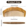 Wooden Comb for Women, Handmade Natural Green Sandalwood Fine Tooth Comb Anti-Static Dandruff Comb Portable Detangling Comb Pocket Size Travel Hair Comb for Curls Wet Hair, Beard Comb for Men - 1 Pack