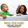 SplashEZ Mold Free Bath Toys for Kids & Toddlers, Sealed No Hole Baby Bath Toys, Soft Durable Army Set, Float on Water, No Mold Design for Shower Tub Pool, Infant Babies Ages 0-1-3-6-12-18 Mo