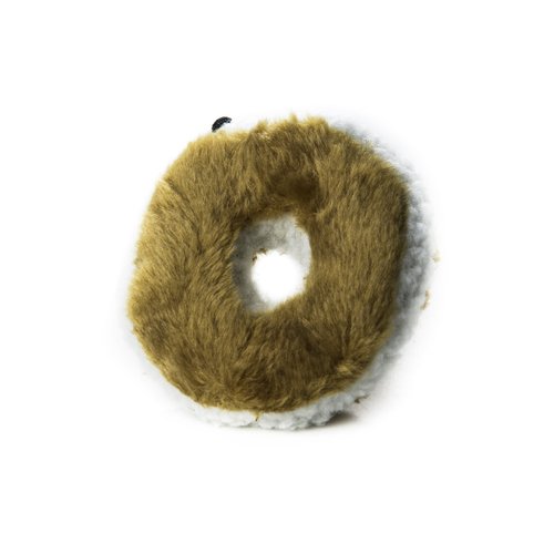 Copa Judaica Chewish Treat 5-Inch Diameter Bagel Cream Cheese Plush Dog Toy with Squeaker, Medium