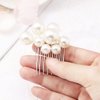 Set of 3 Pearl Hair Accessories, Aegenacess Pearl Hair Comb Silver Hair Pieces for Women Brides and Bridemaids